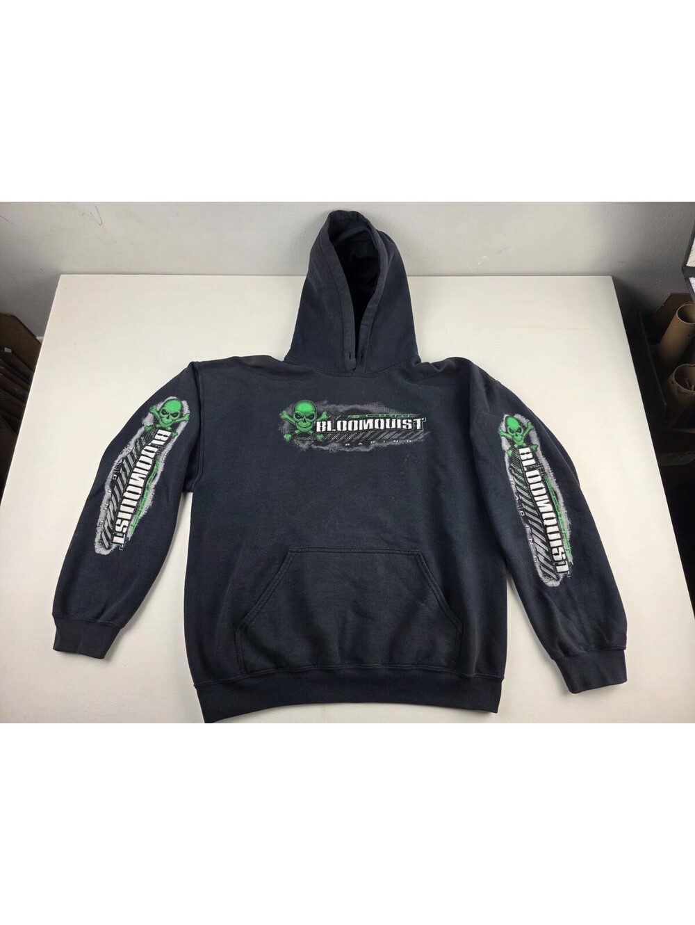 RARE Y2K VTG SCOTT BLOOMQUIST No Weak Links Team Zero Sz L Hoodie Sweatshirt